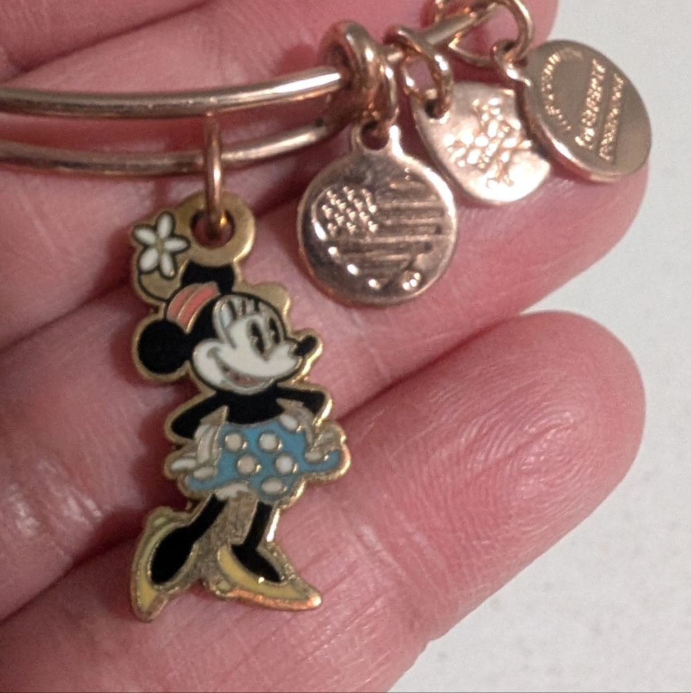 Alex and Ani Disney Gold and Black Minnie Mouse Bracelet - Picture 2 of 4